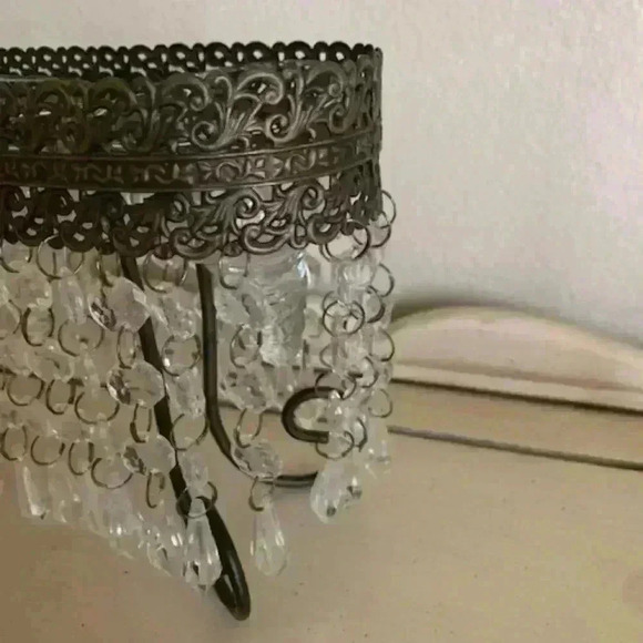 Vintage Candleholder with Crystals - Picture 4 of 7